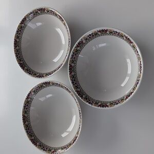 3 small dishes Fireglow Royal Doulton